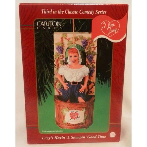 Vintage 2001 Carlton Cards Lucy’s Havin A Stompin Good Time Ornament - Picture 1 of 6